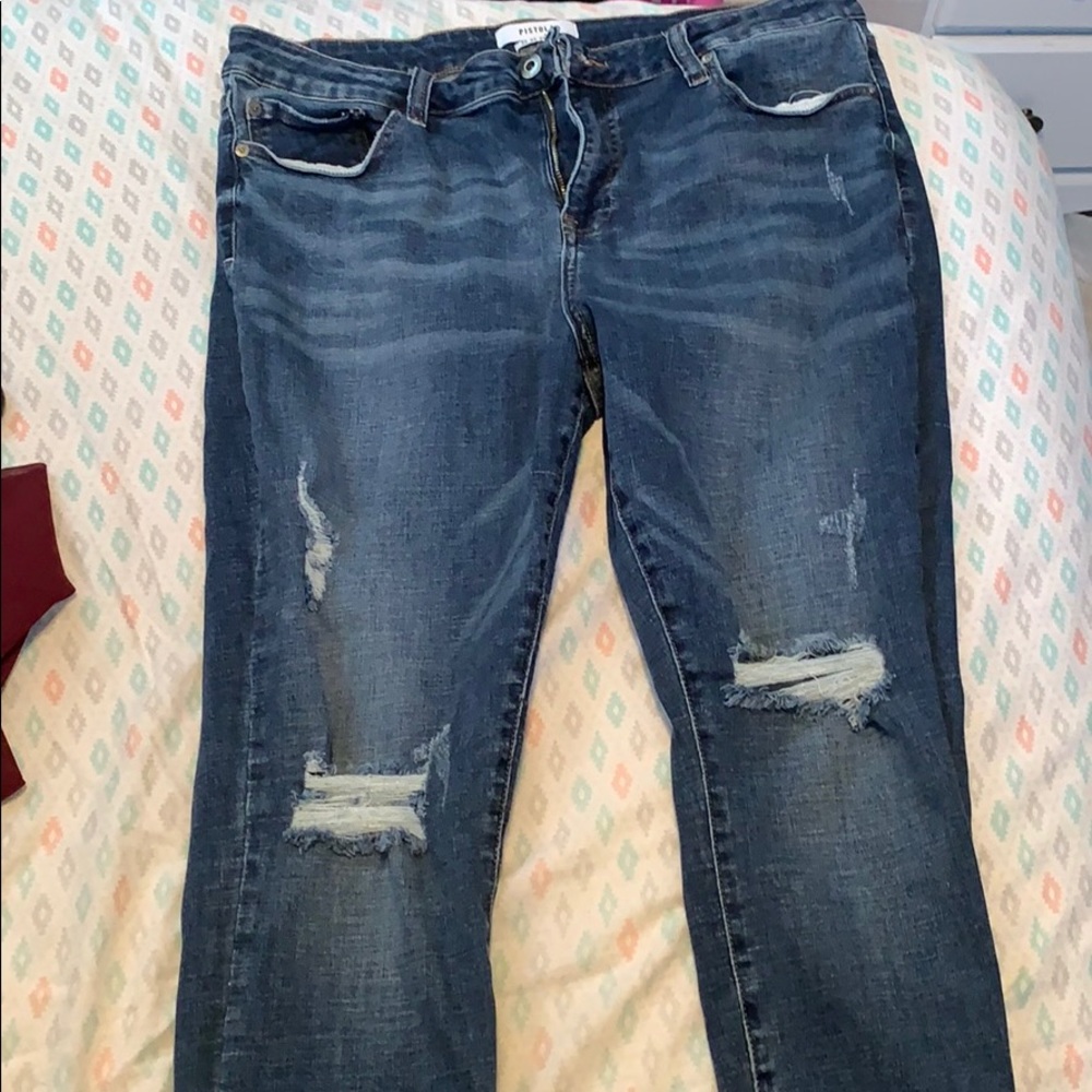 Pistola Lanissa distressed scissor cut skinny jean